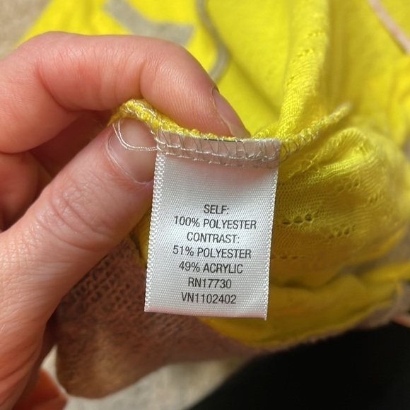 Xhilaration Lightweight Breathable Yellow/Tan Button Up Cardigan Size M EUC - Picture 7 of 12